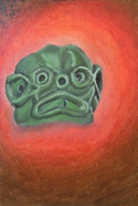 Green Guy's Head (postcard)